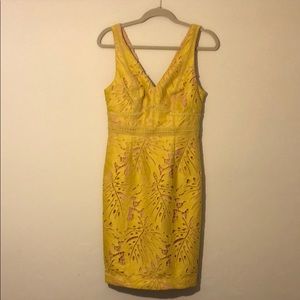 Anthropologie Maeve Gardenia Lace Column Dress